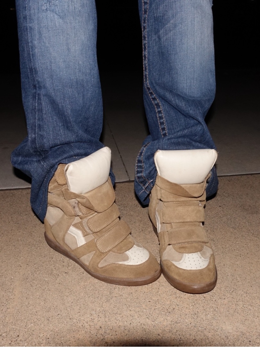 Isabel Marant Bekett Wedge Sneakers – Light Brown Suede (EU 38/US 7)